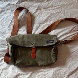 Tourbon waxed canvas water repellent bike handlebar bag and crossbody pouch